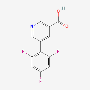 molecular formula C12H6F3NO2 B6365275 5-(2,4,6-Trifluorophenyl)nicotinic acid, 95% CAS No. 1261935-49-2
