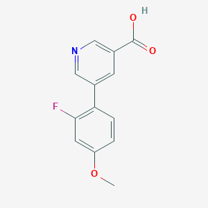molecular formula C13H10FNO3 B6365280 5-(2-Fluoro-4-methoxyphenyl)nicotinic acid, 95% CAS No. 1261959-82-3