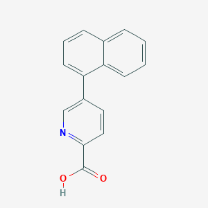 molecular formula C16H11NO2 B6365318 5-(Naphthalen-1-yl)picolinic acid, 95% CAS No. 1261910-92-2