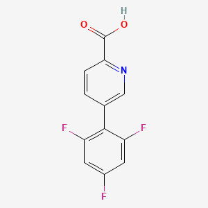 molecular formula C12H6F3NO2 B6365354 5-(2,4,6-Trifluorophenyl)picolinic acid, 95% CAS No. 1261964-96-8
