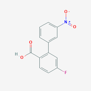 molecular formula C13H8FNO4 B6365374 4-Fluoro-2-(3-nitrophenyl)benzoic acid, 95% CAS No. 1261891-70-6