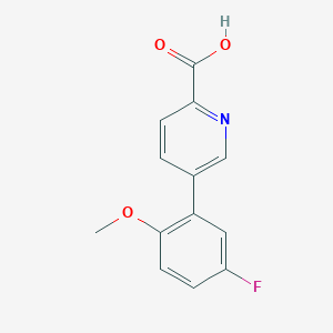 5-(5-Fluoro-2-methoxyphenyl)picolinic acid, 95%