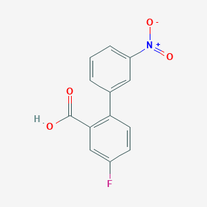 molecular formula C13H8FNO4 B6365390 5-Fluoro-2-(3-nitrophenyl)benzoic acid, 95% CAS No. 1262007-13-5
