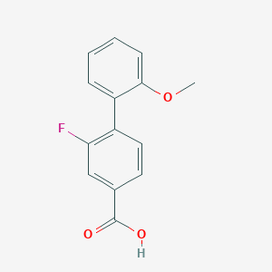 molecular formula C14H11FO3 B6365419 3-Fluoro-4-(2-methoxyphenyl)benzoic acid, 95% CAS No. 1261948-20-2