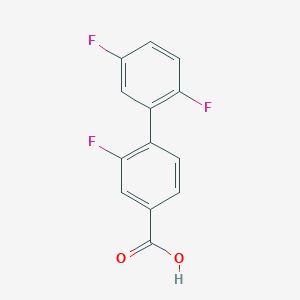 molecular formula C13H7F3O2 B6365460 4-(2,5-Difluorophenyl)-3-fluorobenzoic acid, 95% CAS No. 1261950-43-9
