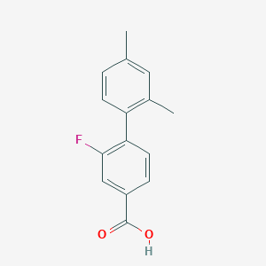 molecular formula C15H13FO2 B6365466 4-(2,4-Dimethylphenyl)-3-fluorobenzoic acid, 95% CAS No. 1261947-29-8