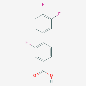 molecular formula C13H7F3O2 B6365474 4-(3,4-Difluorophenyl)-3-fluorobenzoic acid, 95% CAS No. 1261950-11-1