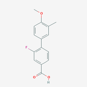 3-Fluoro-4-(4-methoxy-3-methylphenyl)benzoic acid, 95%