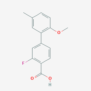 2-Fluoro-4-(2-methoxy-5-methylphenyl)benzoic acid, 95%