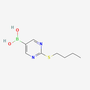 molecular formula C8H13BN2O2S B6365627 2-丁基硫代嘧啶-5-硼酸;  95% CAS No. 2096333-75-2