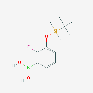 molecular formula C12H20BFO3Si B6365634 3-(叔丁基二甲基甲硅烷基氧基)-2-氟苯基硼酸;  97% CAS No. 2096331-47-2