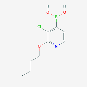 molecular formula C9H13BClNO3 B6365646 2-Butoxy-3-chloropyridine-4-boronic acid;  98% CAS No. 2096332-85-1