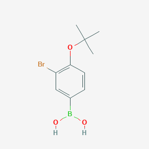 molecular formula C10H14BBrO3 B6365654 3-Bromo-4-t-butoxyphenylboronic acid;  96% CAS No. 2096329-60-9