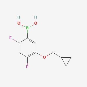 molecular formula C10H11BF2O3 B6365666 5-(Cyclopropylmethoxy)-2,4-difluorophenylboronic acid;  96% CAS No. 2096333-16-1