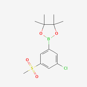 3-Chloro-5-methylsulfonylphenylboronic acid, pinacol ester;  96%