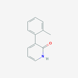 molecular formula C12H11NO B6365713 2-Hydroxy-3-(2-methylphenyl)pyridine, 95% CAS No. 1261993-59-2