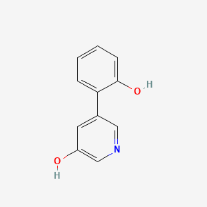 molecular formula C11H9NO2 B6365729 5-(2-Hydroxyphenyl)-3-hydroxypyridine, 95% CAS No. 1258609-06-1