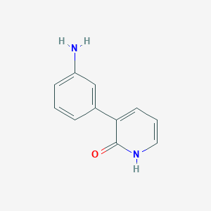 molecular formula C11H10N2O B6365736 3-(3-Aminophenyl)-2-hydroxypyridine, 95% CAS No. 1261971-08-7