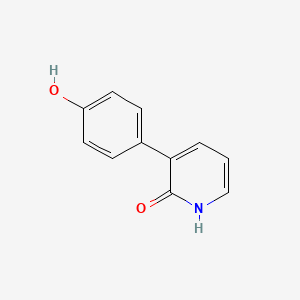 molecular formula C11H9NO2 B6365748 3-(4-Hydroxyphenyl)-2-hydroxypyridine, 95% CAS No. 1261895-66-2