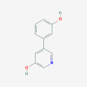 molecular formula C11H9NO2 B6365753 5-(3-Hydroxyphenyl)-3-hydroxypyridine, 95% CAS No. 1258616-21-5