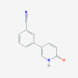molecular formula C12H8N2O B6365779 5-(3-Cyanophenyl)-2-hydroxypyridine, 95% CAS No. 1198416-57-7