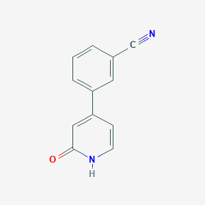 molecular formula C12H8N2O B6365793 4-(3-Cyanophenyl)-2-hydroxypyridine, 95% CAS No. 1261940-45-7