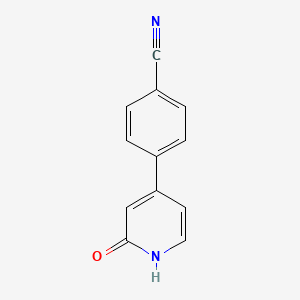 molecular formula C12H8N2O B6365815 4-(4-Cyanophenyl)-2-hydroxypyridine, 95% CAS No. 1261940-47-9