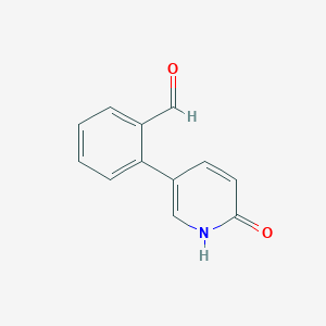 molecular formula C12H9NO2 B6365850 5-(2-Formylphenyl)-2-hydroxypyridine, 95% CAS No. 1111115-70-8