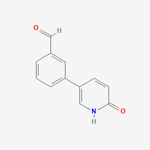 molecular formula C12H9NO2 B6365856 5-(3-Formylphenyl)-2-hydroxypyridine, 95% CAS No. 1111102-83-0