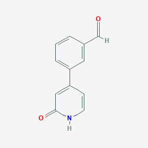 molecular formula C12H9NO2 B6365860 4-(3-Formylphenyl)-2-hydroxypyridine, 95% CAS No. 1261909-18-5