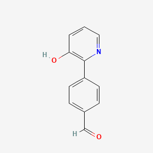 molecular formula C12H9NO2 B6365866 2-(4-Formylphenyl)-3-hydroxypyridine, 95% CAS No. 1261923-97-0