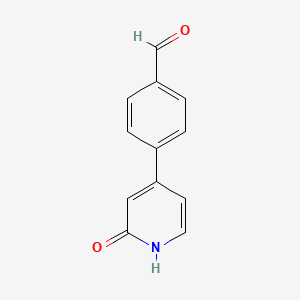 molecular formula C12H9NO2 B6365885 4-(4-Formylphenyl)-2-hydroxypyridine, 95% CAS No. 1261989-07-4