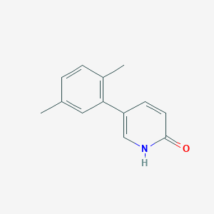 molecular formula C13H13NO B6365906 5-(2,5-Dimethylphenyl)-2-hydroxypyridine, 95% CAS No. 1111102-73-8