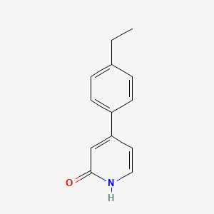 molecular formula C13H13NO B6365933 4-(4-Ethylphenyl)-2-hydroxypyridine, 95% CAS No. 1261971-23-6