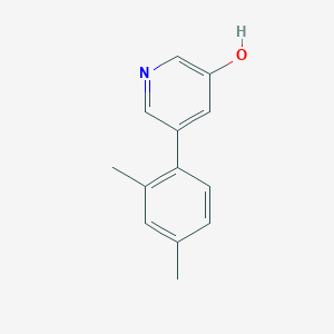 molecular formula C13H13NO B6365955 5-(2,4-Dimethylphenyl)-3-hydroxypyridine, 95% CAS No. 1261940-61-7