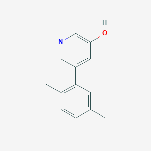 molecular formula C13H13NO B6365963 5-(2,5-Dimethylphenyl)-3-hydroxypyridine, 95% CAS No. 1261940-56-0