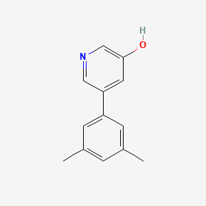 molecular formula C13H13NO B6366000 5-(3,5-Dimethylphenyl)-3-hydroxypyridine, 95% CAS No. 1261940-79-7