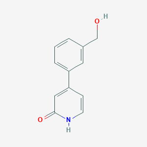 molecular formula C12H11NO2 B6366013 2-Hydroxy-4-(3-hydroxymethylphenyl)pyridine, 95% CAS No. 1261941-13-2