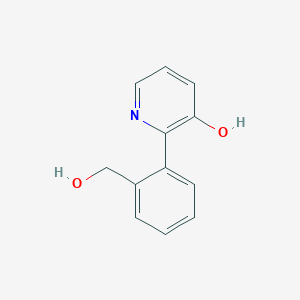 molecular formula C12H11NO2 B6366022 3-Hydroxy-2-(2-hydroxymethylphenyl)pyridine, 95% CAS No. 1261992-25-9