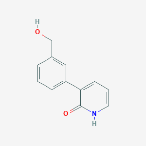 molecular formula C12H11NO2 B6366031 2-Hydroxy-3-(3-hydroxymethylphenyl)pyridine, 95% CAS No. 1261895-89-9