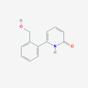 molecular formula C12H11NO2 B6366036 2-Hydroxy-6-(2-hydroxymethylphenyl)pyridine, 95% CAS No. 1111105-34-0