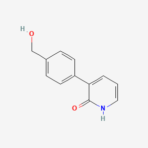 molecular formula C12H11NO2 B6366043 2-Hydroxy-3-(4-hydroxymethylphenyl)pyridine, 95% CAS No. 1261907-15-6