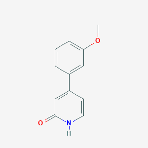 molecular formula C12H11NO2 B6366076 2-Hydroxy-4-(3-methoxyphenyl)pyridine, 95% CAS No. 1261924-25-7