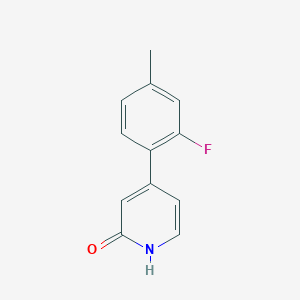 molecular formula C12H10FNO B6366081 4-(2-Fluoro-4-methylphenyl)-2-hydroxypyridine, 95% CAS No. 1261956-65-3