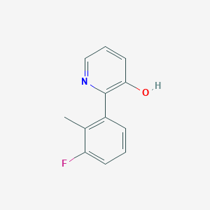 molecular formula C12H10FNO B6366100 2-(3-Fluoro-2-methylphenyl)-3-hydroxypyridine, 95% CAS No. 1261971-28-1