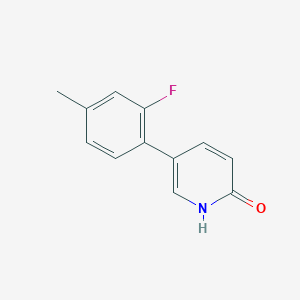 molecular formula C12H10FNO B6366123 5-(2-Fluoro-4-methylphenyl)-2-hydroxypyridine, 95% CAS No. 1111109-68-2