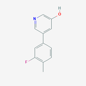 molecular formula C12H10FNO B6366145 5-(3-Fluoro-4-methylphenyl)-3-hydroxypyridine, 95% CAS No. 1261989-16-5