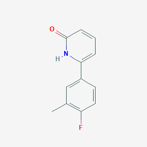 molecular formula C12H10FNO B6366186 6-(4-Fluoro-3-methylphenyl)-2-hydroxypyridine, 95% CAS No. 1111110-66-7