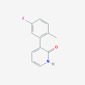molecular formula C12H10FNO B6366196 3-(5-Fluoro-2-methylphenyl)-2-hydroxypyridine, 95% CAS No. 1261971-41-8