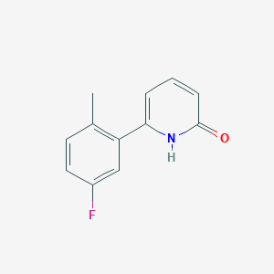 molecular formula C12H10FNO B6366201 6-(5-Fluoro-2-methylphenyl)-2-hydroxypyridine, 95% CAS No. 1111112-99-2